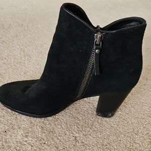 Cole Haan Black Suede Ankle Booties